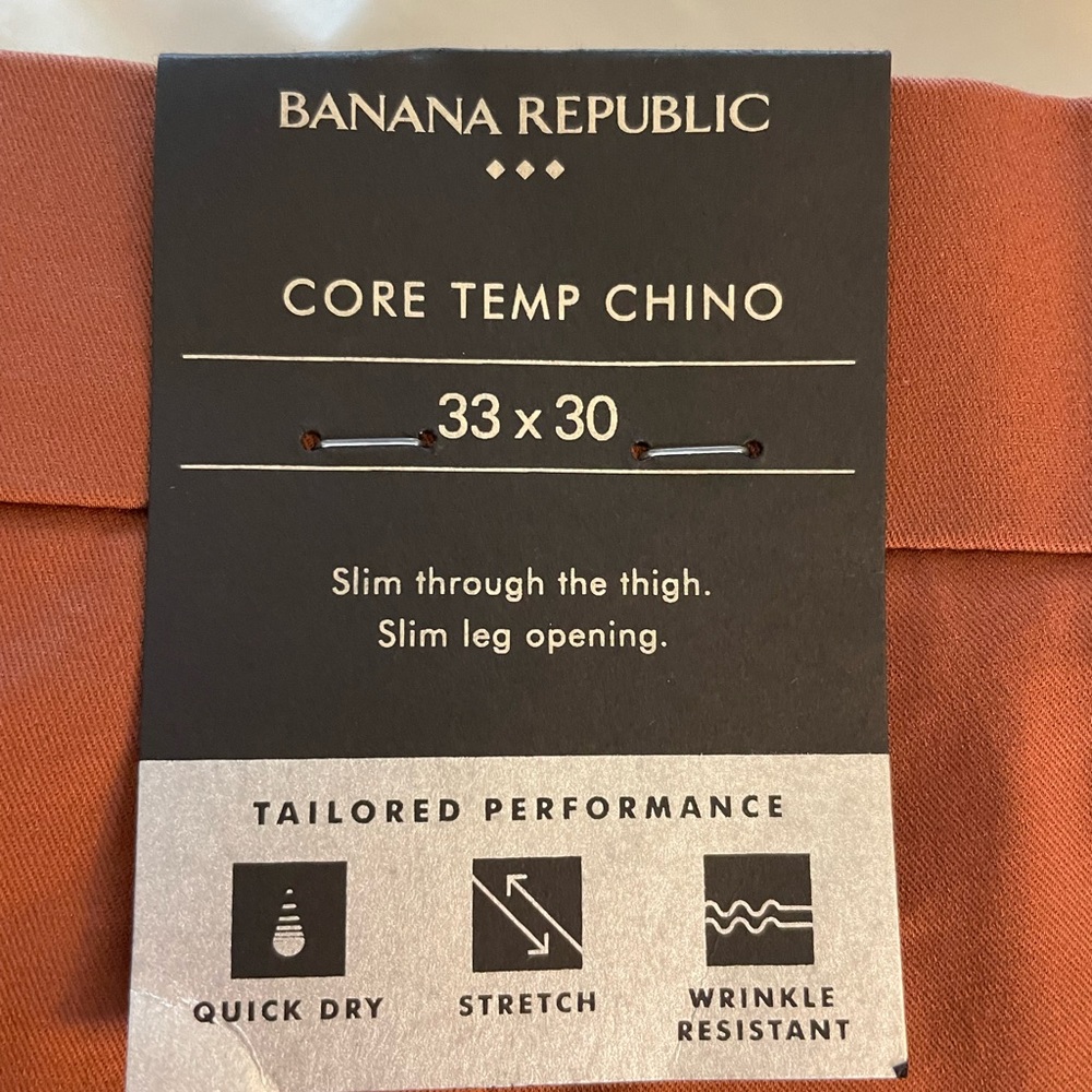Men’s Coretemp chinos, Banana Republic, 33 x30